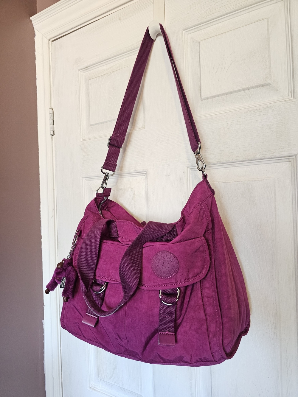 Kipling Magenta Convertible Crossbody Bag - Style K15060